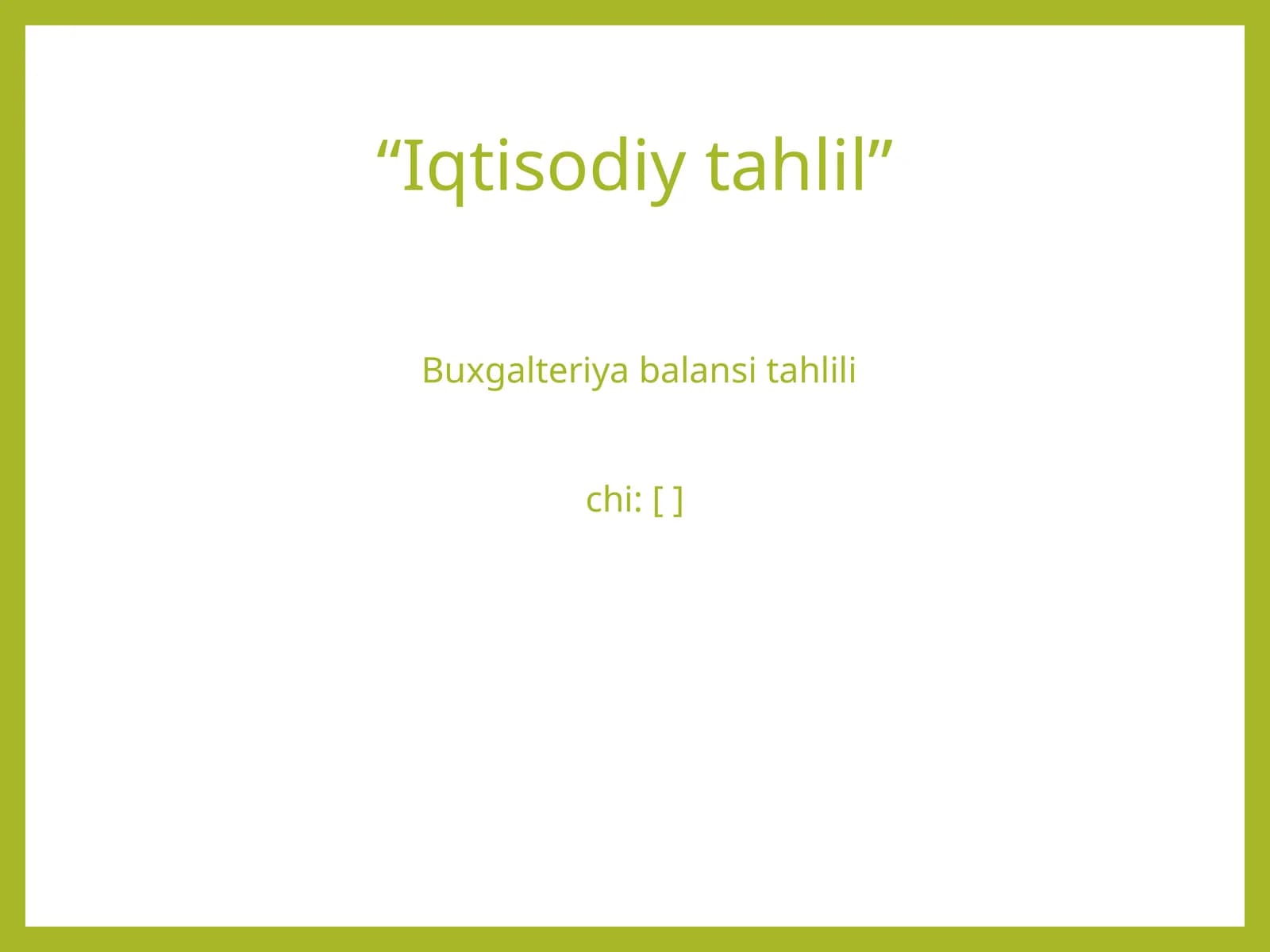 Buxgalteriya balansi tahlili