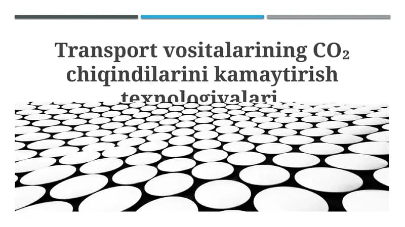 CO₂ chiqindilarini kamaytirish texnologiyalari