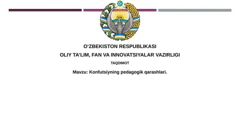 Konfutsiyning pedagogik qarashlari