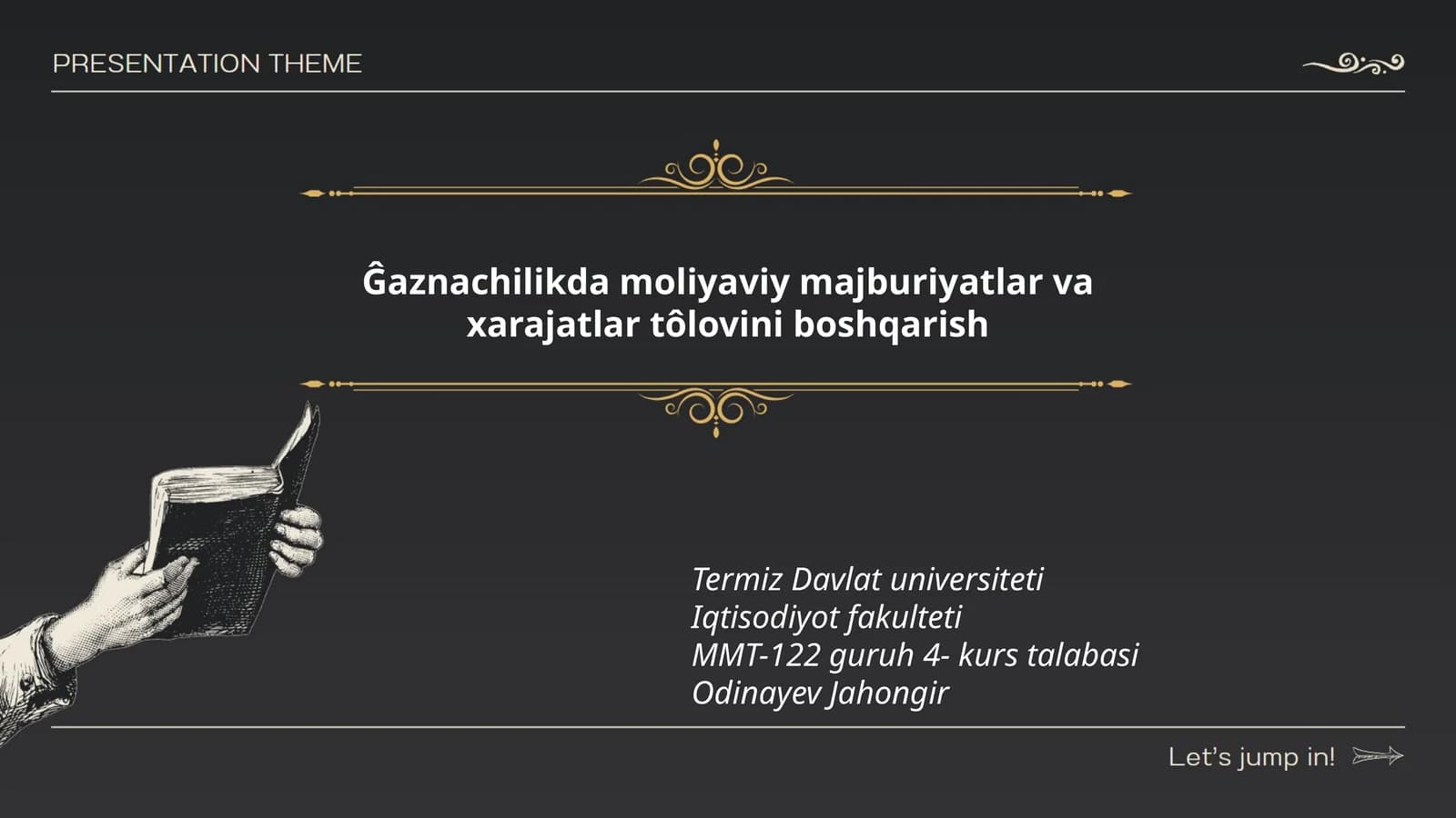 Ĝaznachilikda moliyaviy majburiyatlar va xarajatlar tôlovini boshqarish