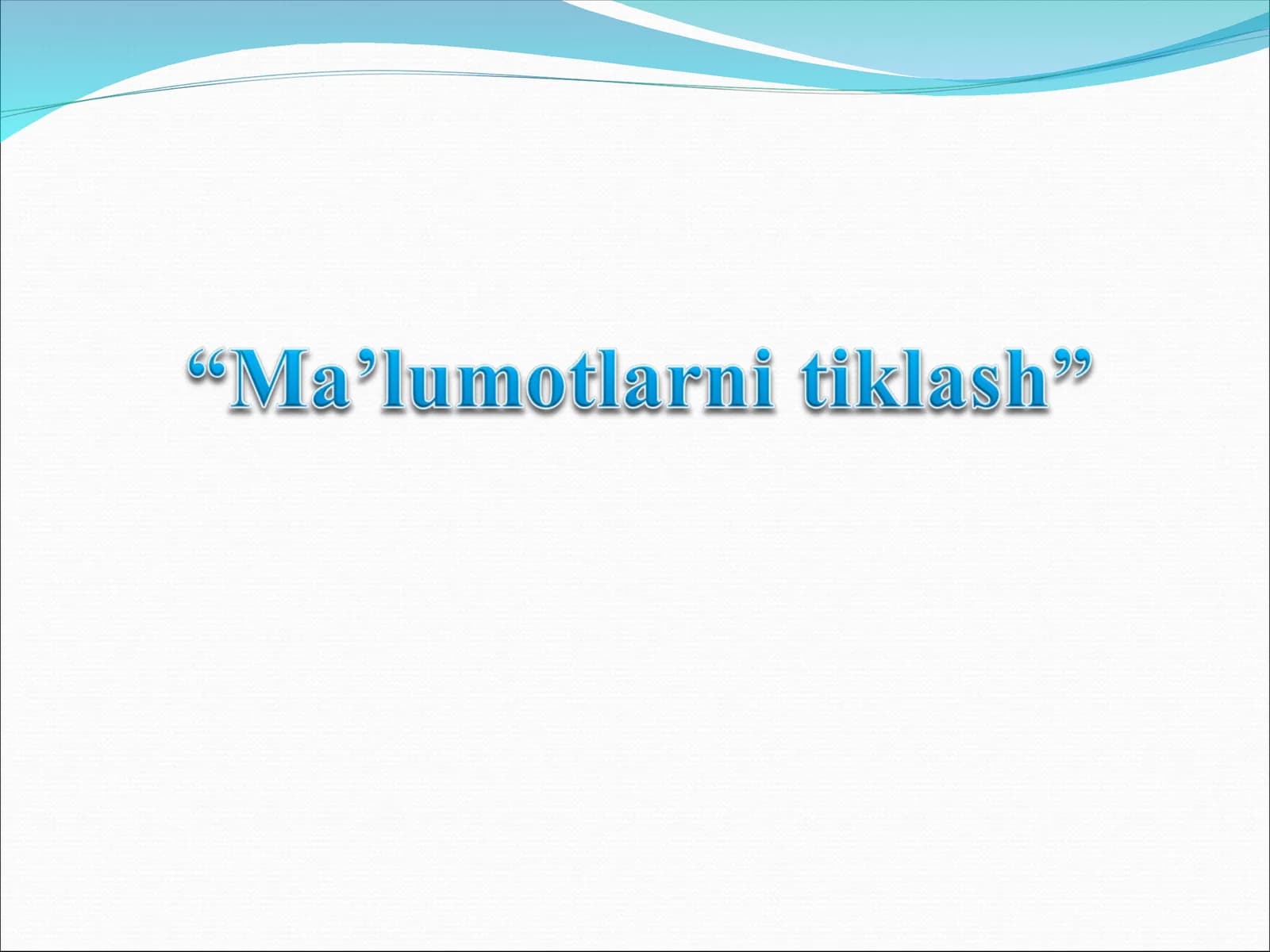 Ma’lumotlarni qayta tiklash vositalari