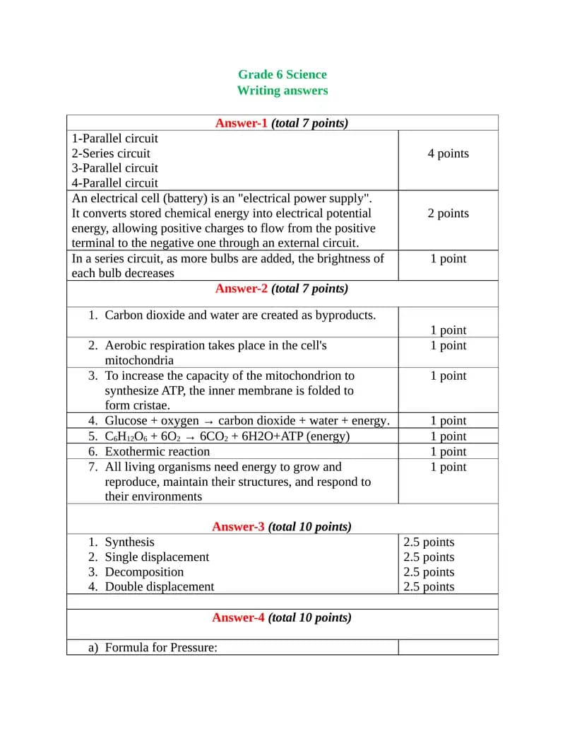 Grade 6 Science