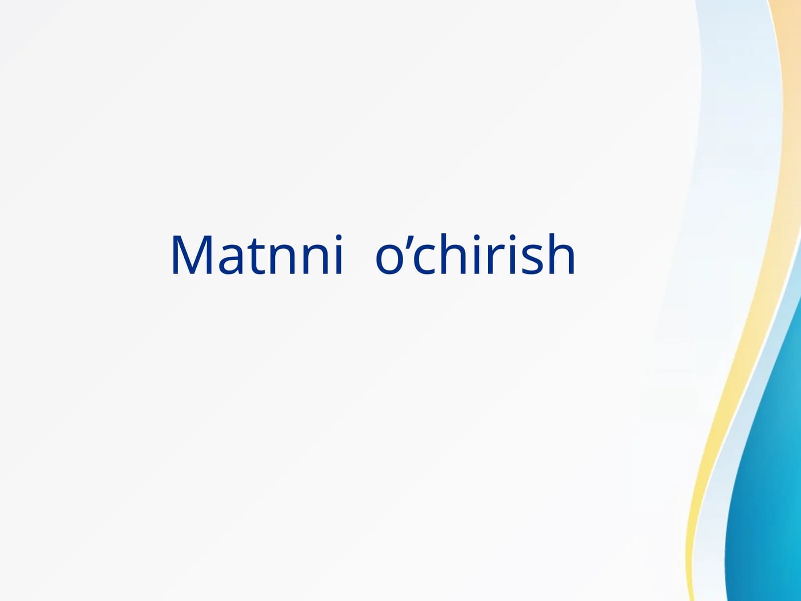 Matnni  o’chirish