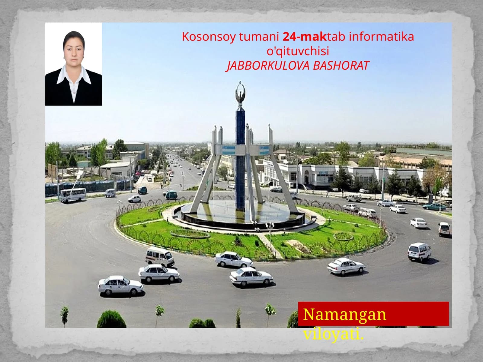 Kosonsoy tumani 24-maktab informatika o'qituvchisi