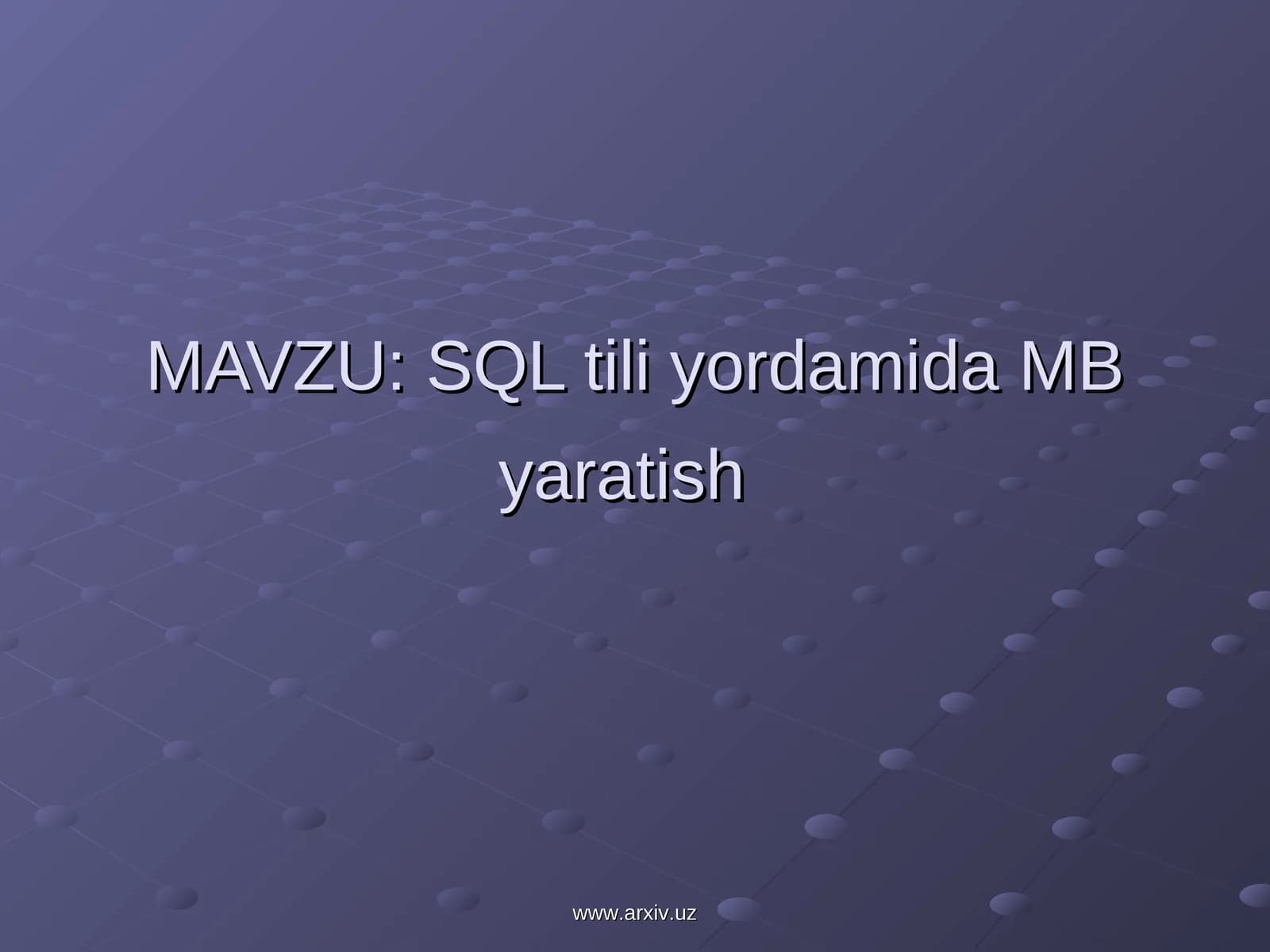MBBT asosiy xususiyatlari