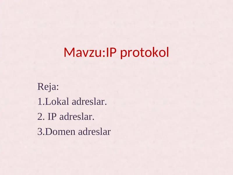 IP protokol