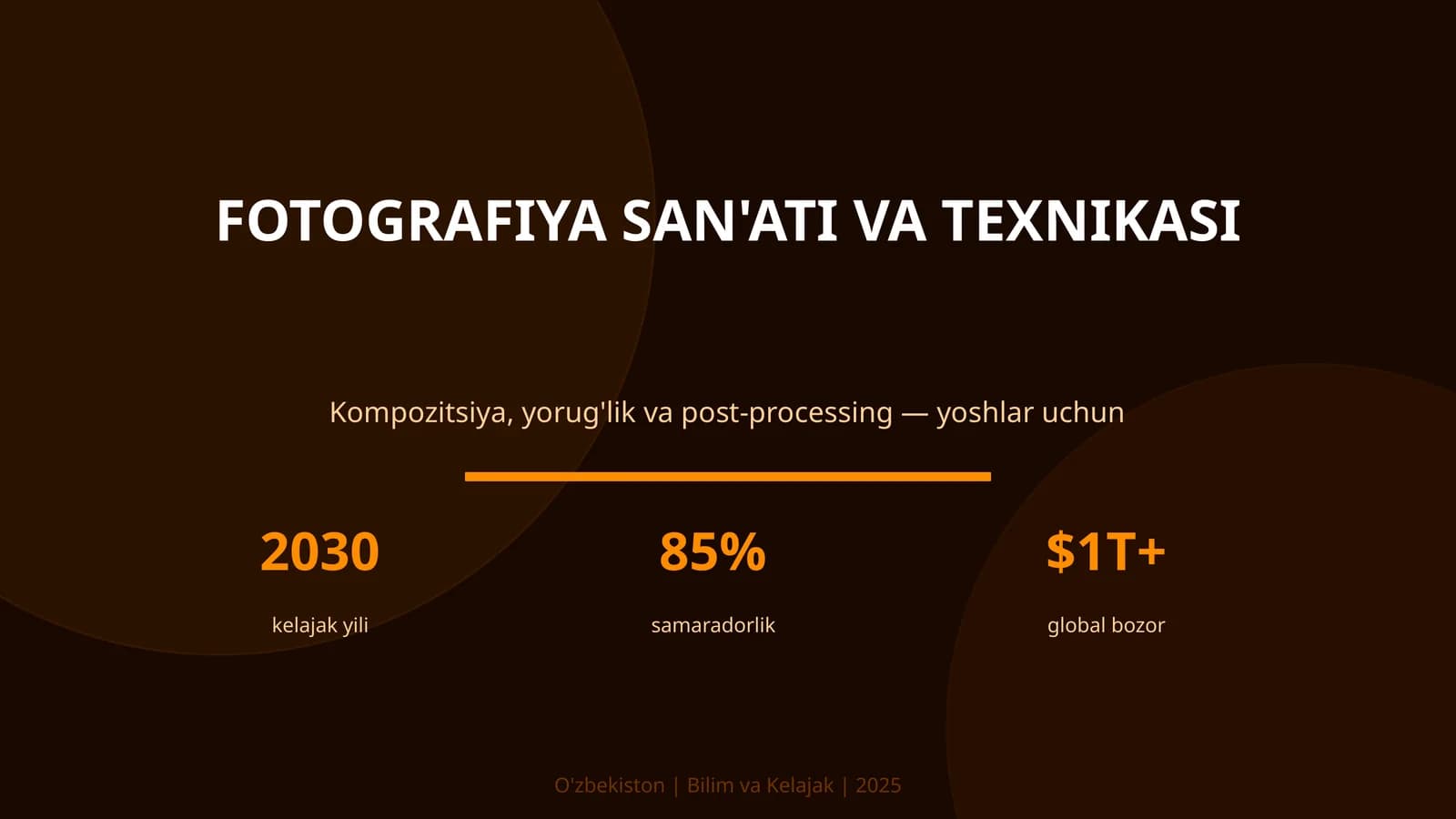 FOTOGRAFIYA SAN'ATI VA TEXNIKASI