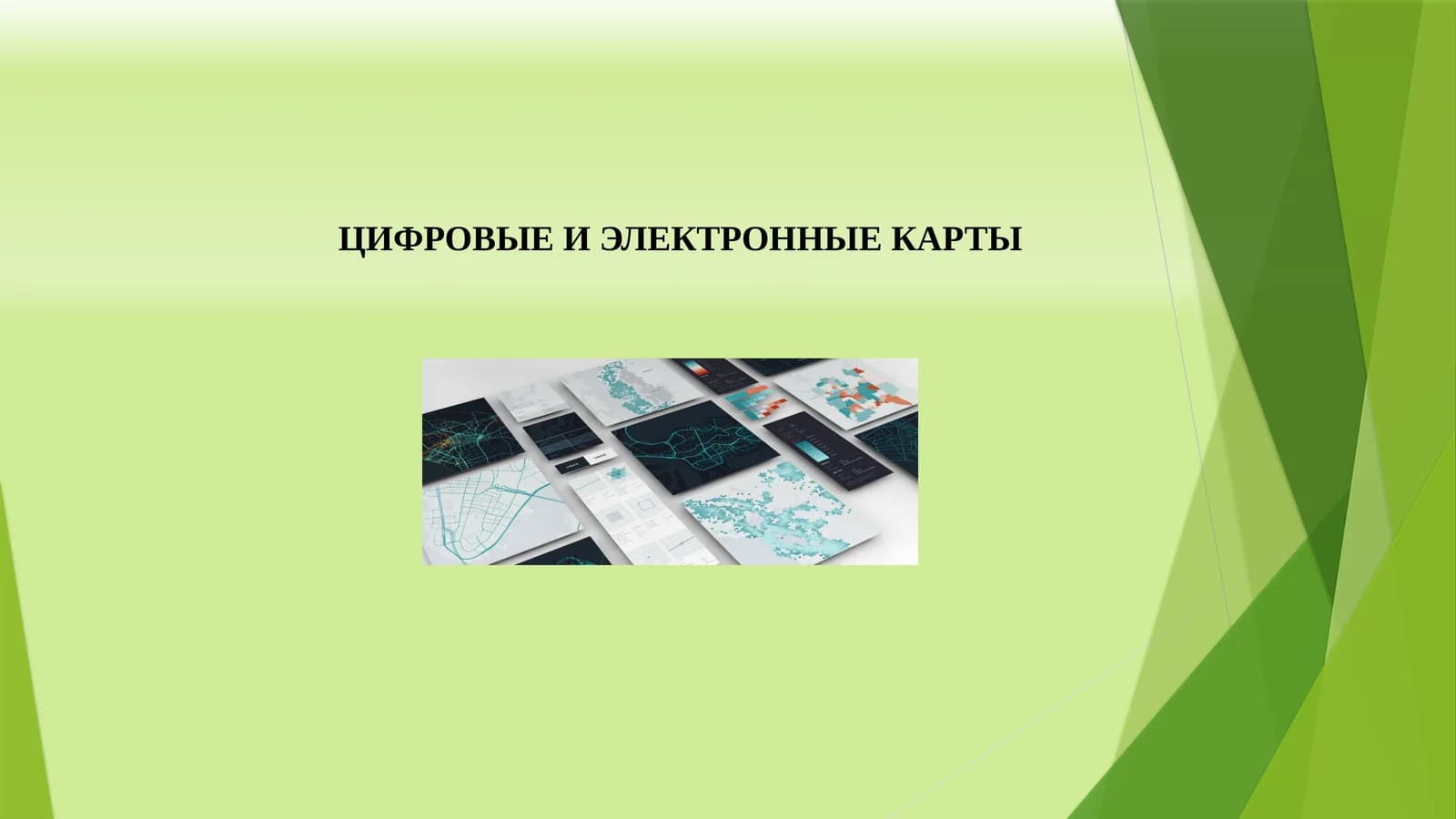 Цифровые и электронные карты