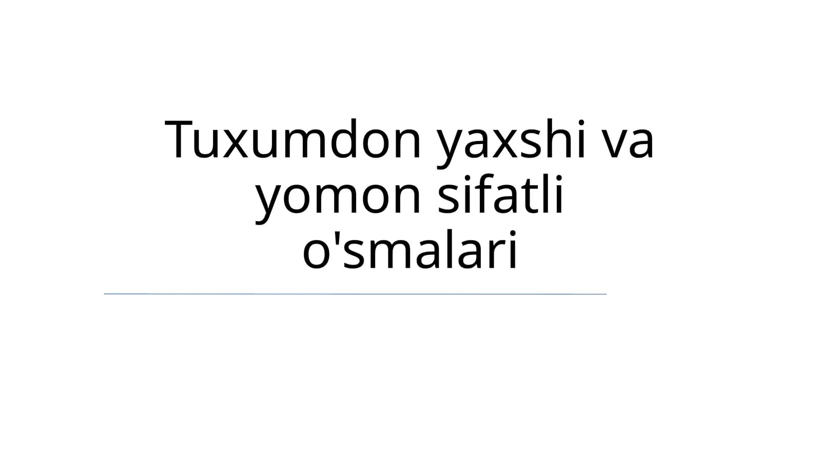 Tuxumdon yaxshi va yomon sifatli o'smalari