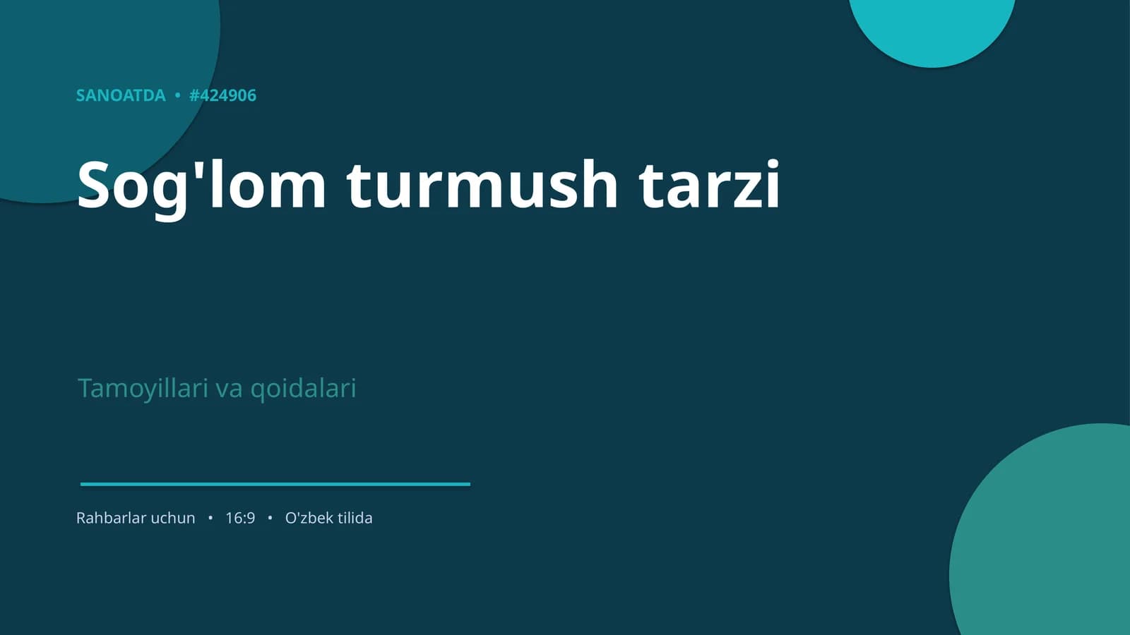Sog'lom turmush tarzi