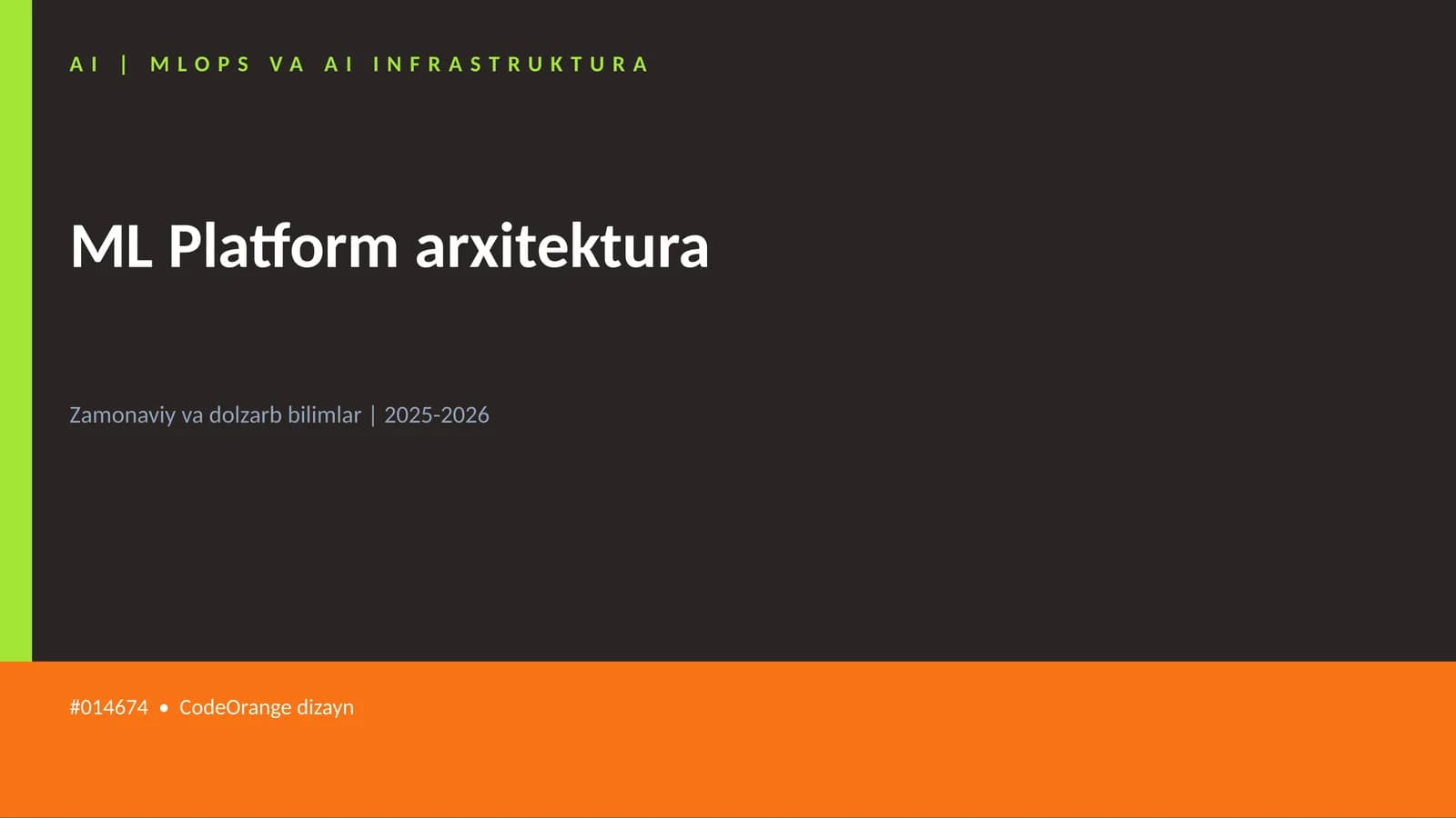 AI | MLOPS VA AI INFRASTRUKTURA