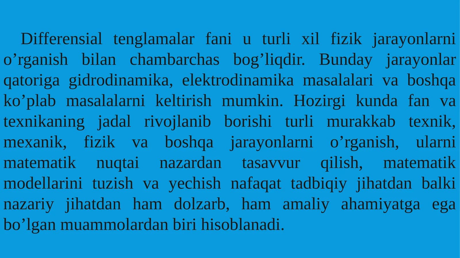 Differensial tenglamalar