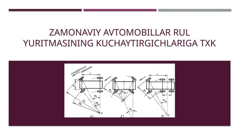 Avtomobilning rulyuritmasi