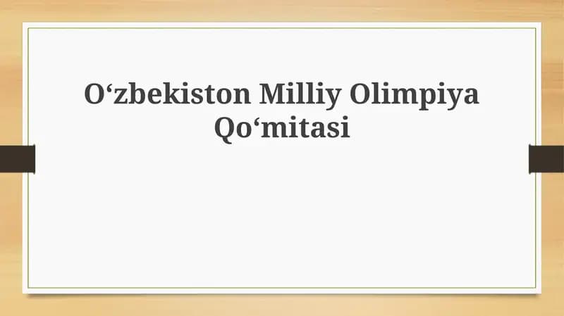 O'zbekiston Milliy Olimpiya Qo'mitasi