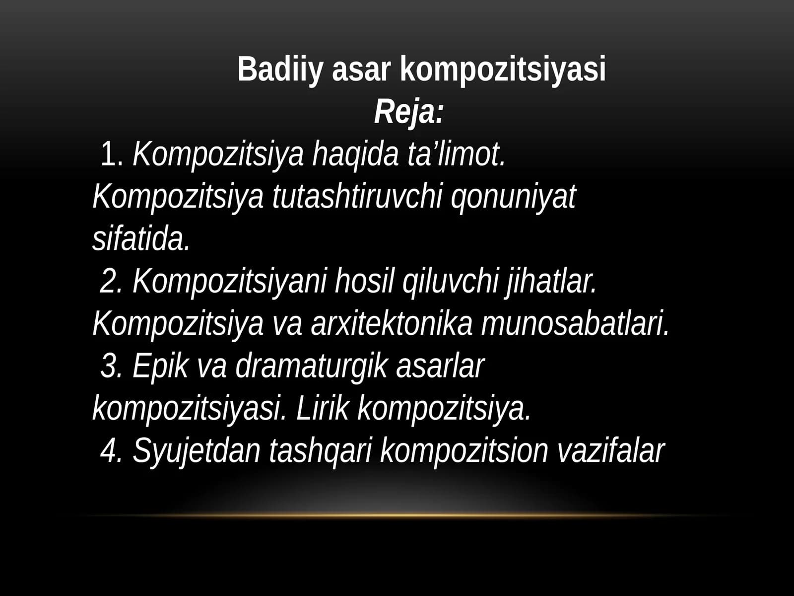 Badiiy asar kompozitsiyasi