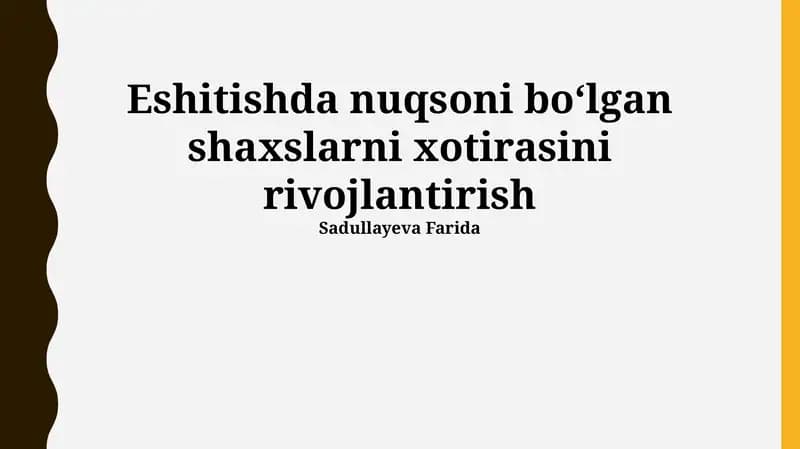Zamonaviy texnologiyalar va eshitish qobiliyati