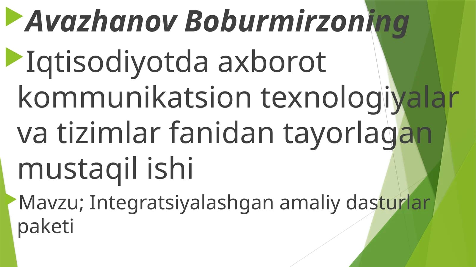 Integratsiyalashgan amaliy dasturlar paketi