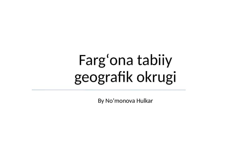 Fargʻona tabiiy geografik okrugi