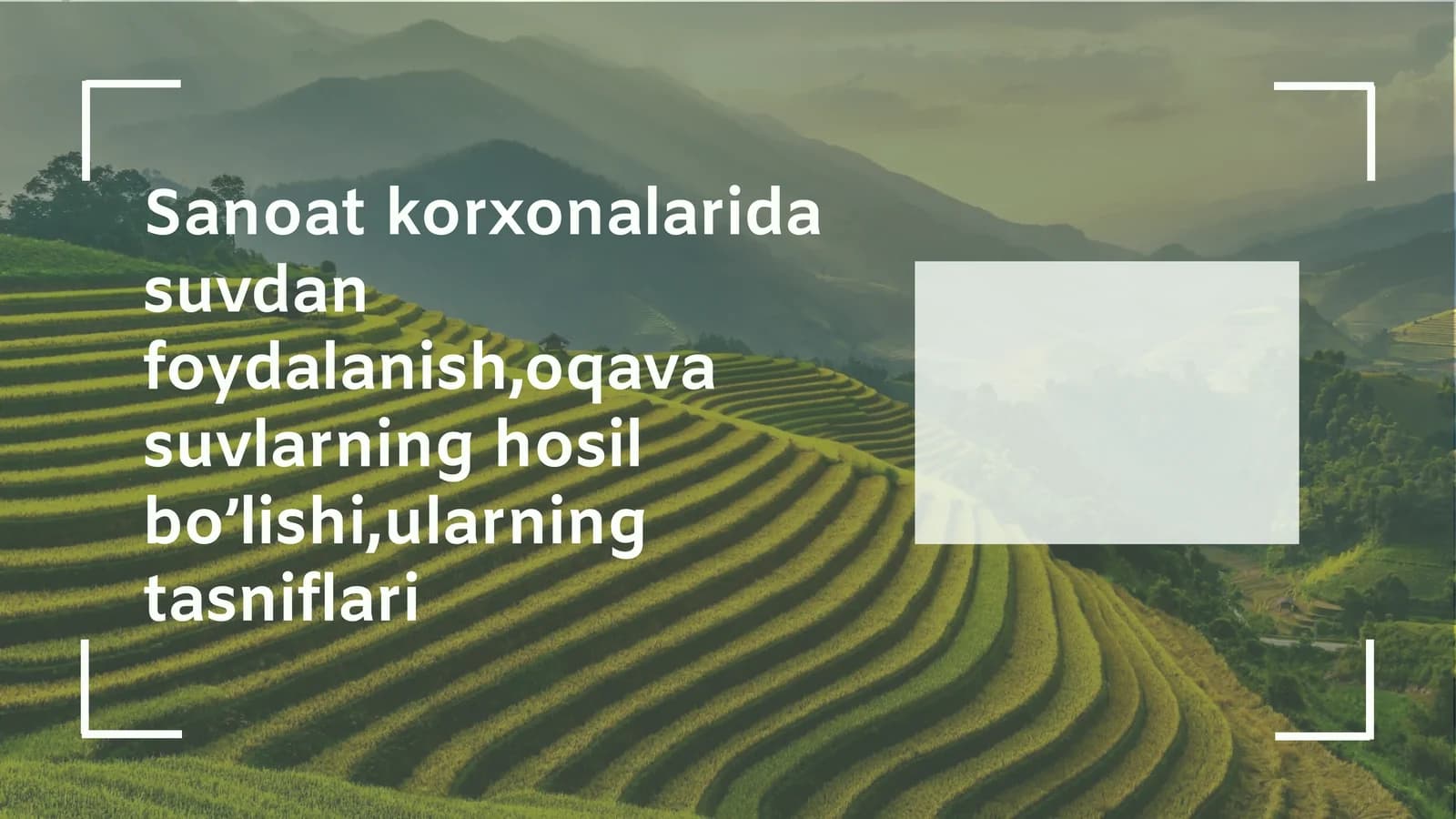 Sanoat korxonalarida suvdan foydalanish,oqava suvlarning hosil bo’lishi,ularning tasniflari