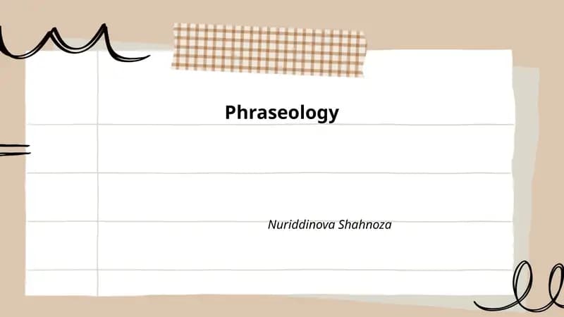 Phraseology