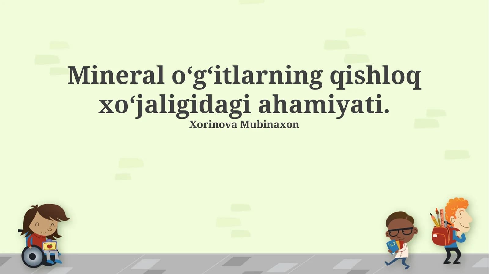 Mineral O'g'itlarning Qishloq xo'jaligidagi ahamiyati