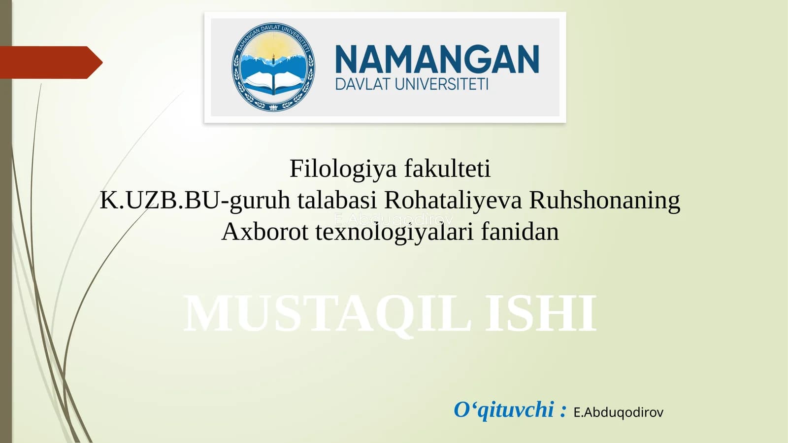 Micromedia Flash MX dasturidagi animatsiyalar