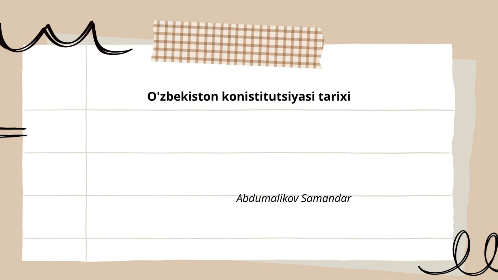 O'zbekiston konistitutsiyasi tarixi