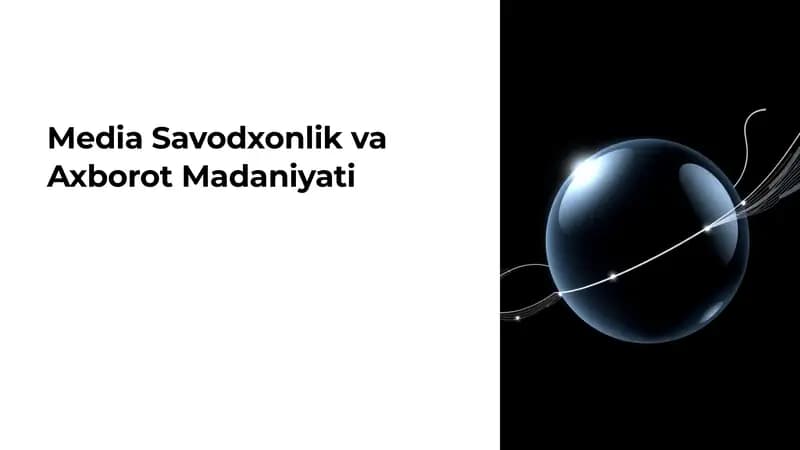 Media Savodxonlik va Axborot Madaniyati
