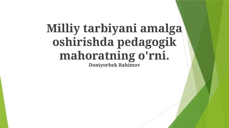 Pedagogik ta'sirning talaba natijalariga ta'siri