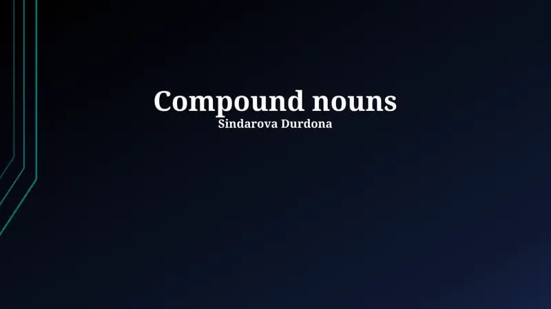 Compound nouns