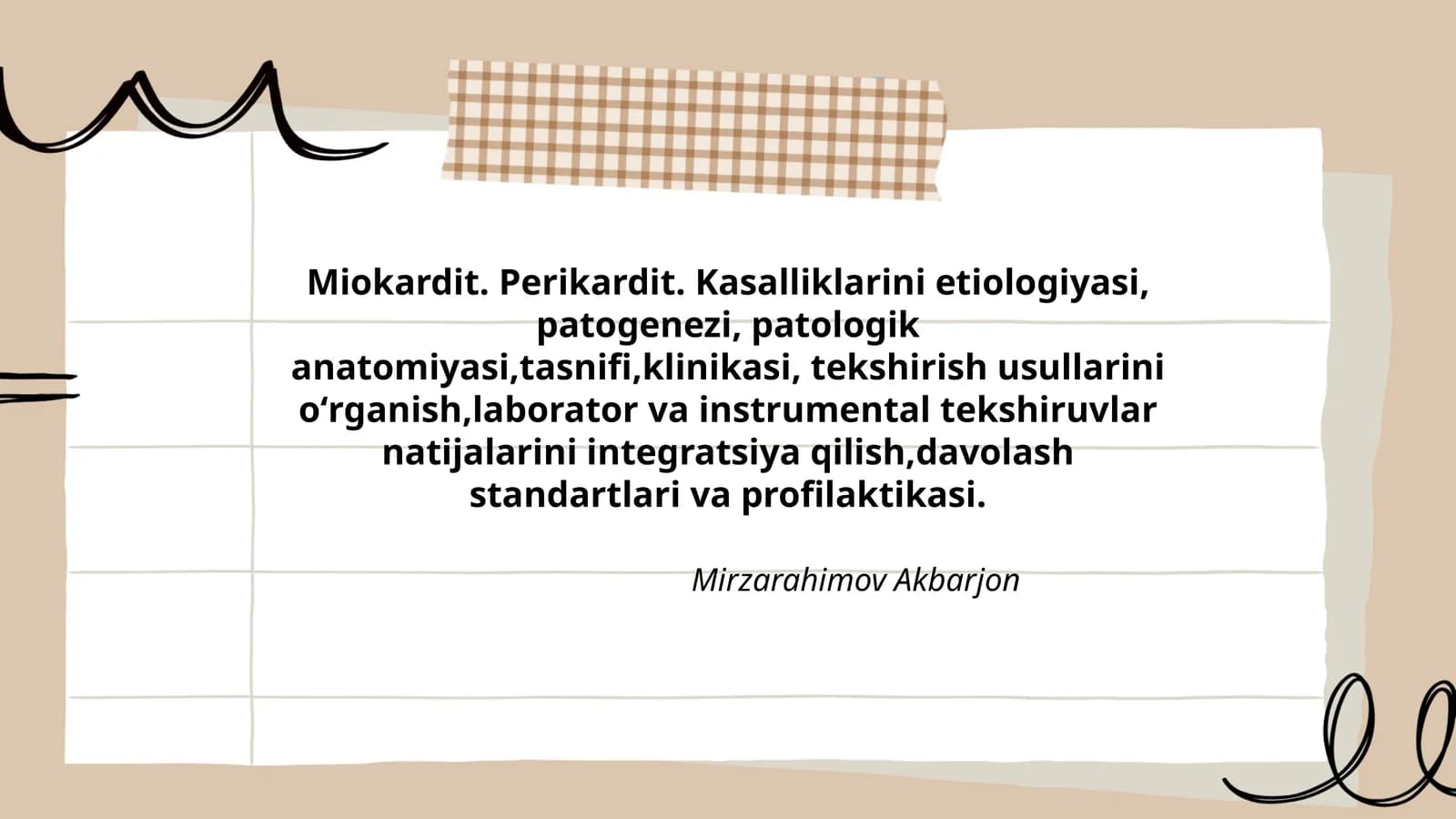 Miokardit. Perikardit