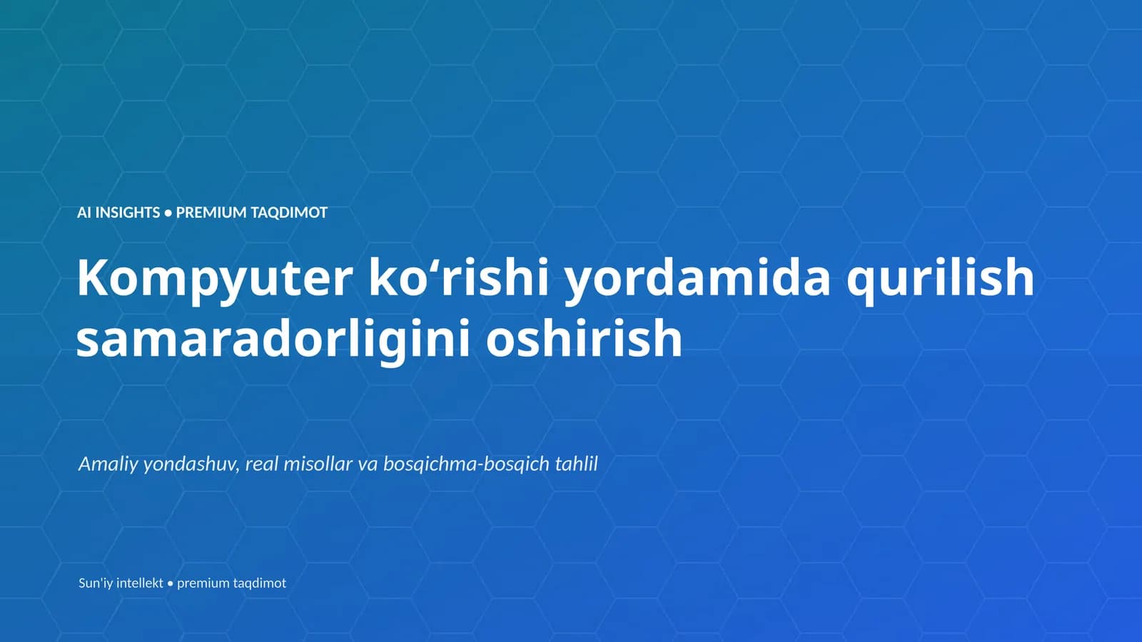 Sun'iy intellekt • premium taqdimot