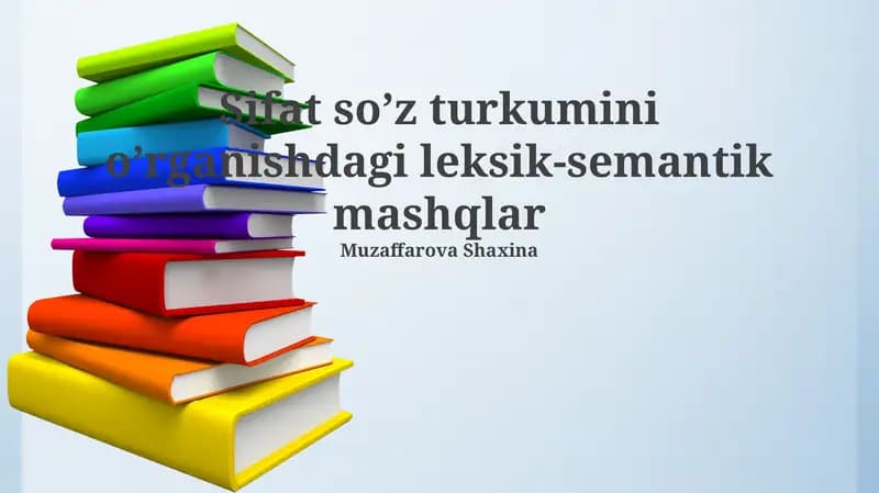 Sifatlarning frazeologik birikmalari