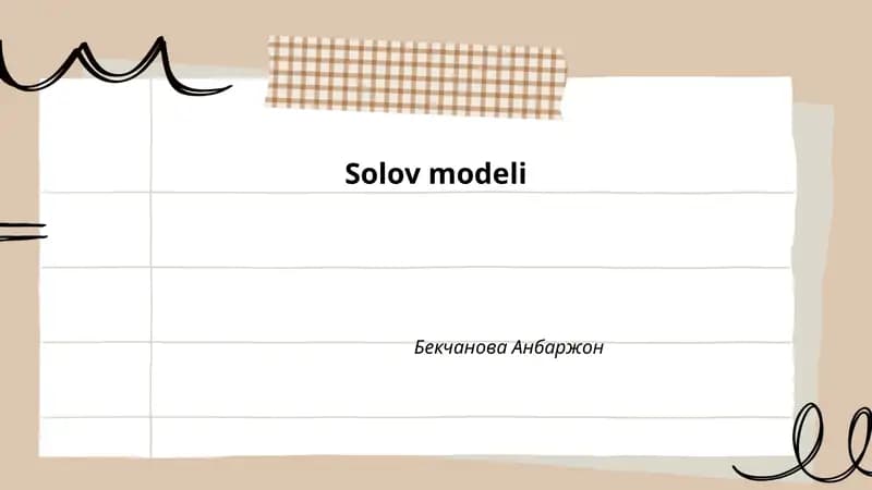 Solov modeli