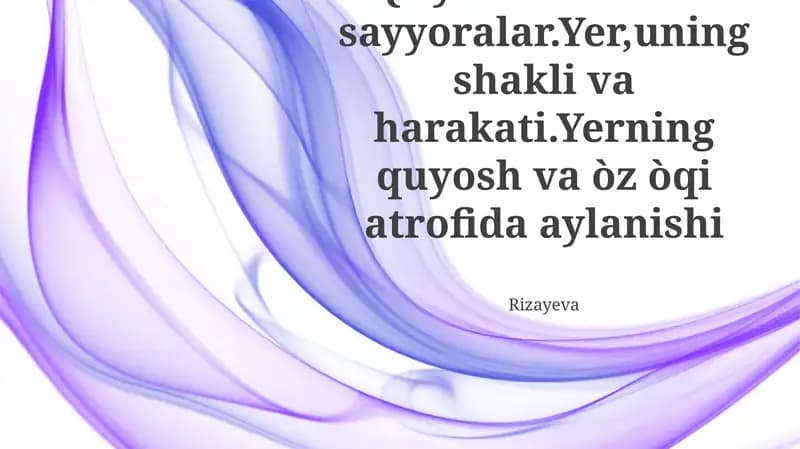 Quyosh tizimi va sayyoralar