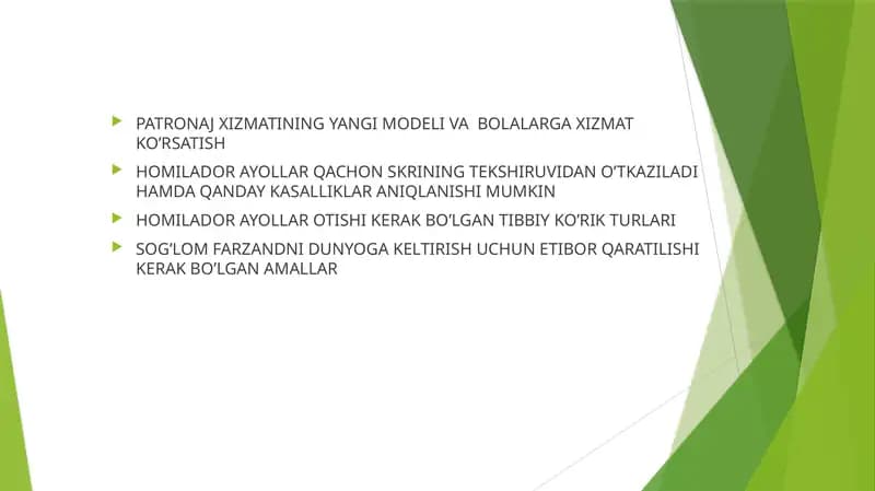 Patronaj xizmatining yangi modeli va bolalarga xizmat ko’rsatish