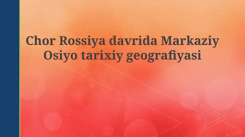 Markaziy Osiyotarixiygeografiyasi