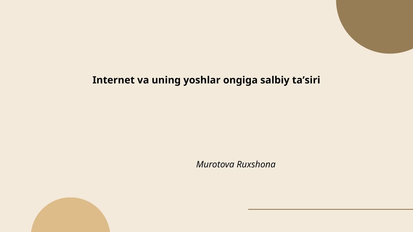 Internet va uning yoshlar ongiga salbiy taʼsiri