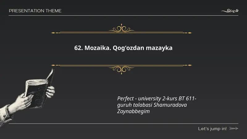 Mozaika. Qogʻozdan mazayka
