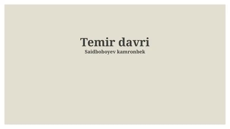 Temir davri