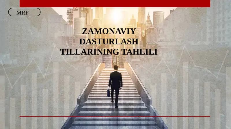 Zamonaviy dasturlashtillarining tahlili