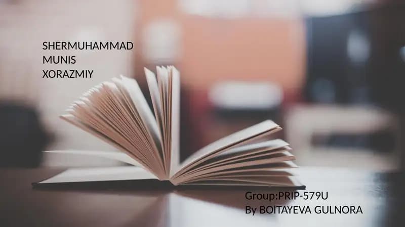 Shermuhammad Munis Xorazmiy