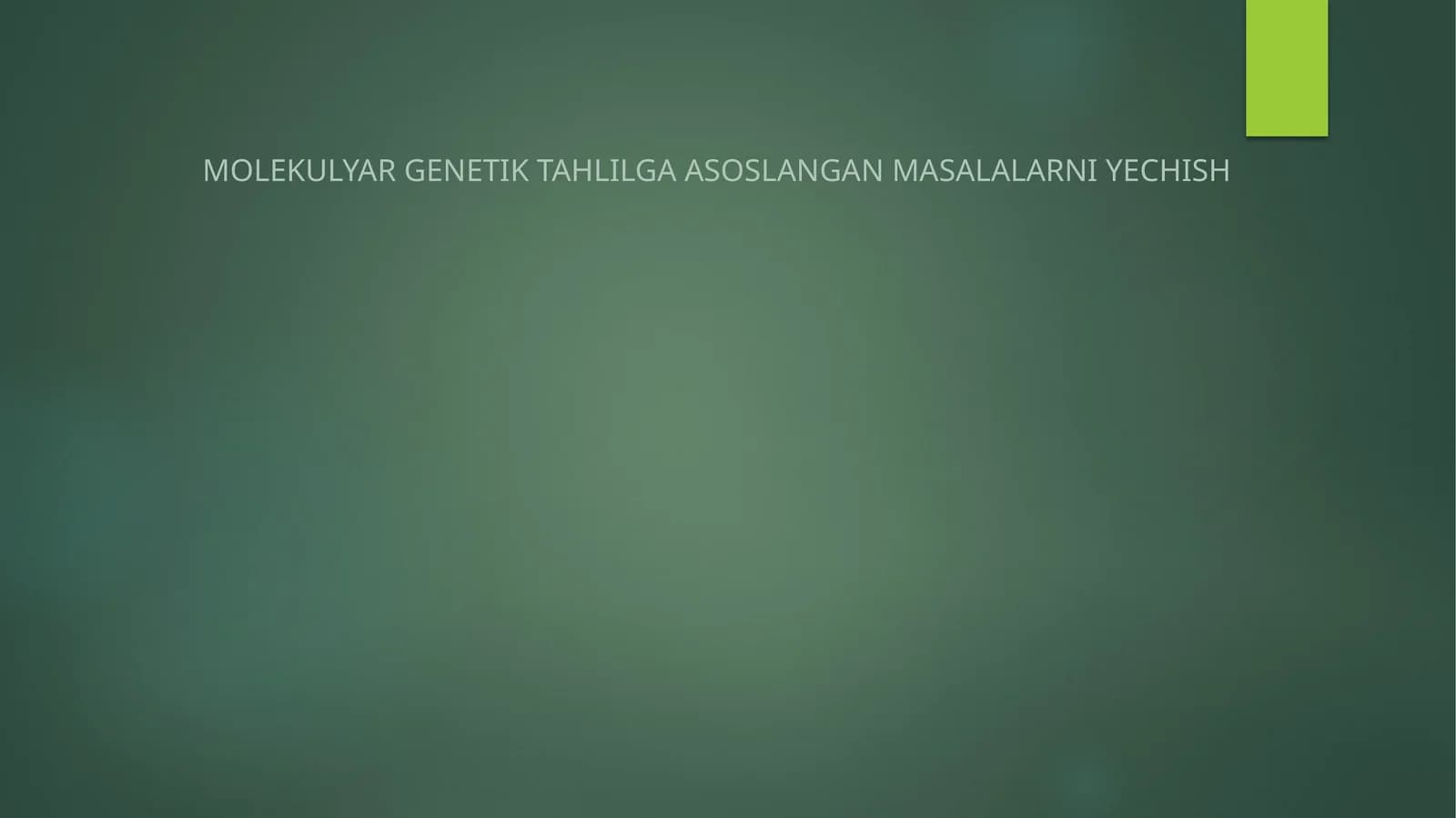 DNK molekulasining strukturasi