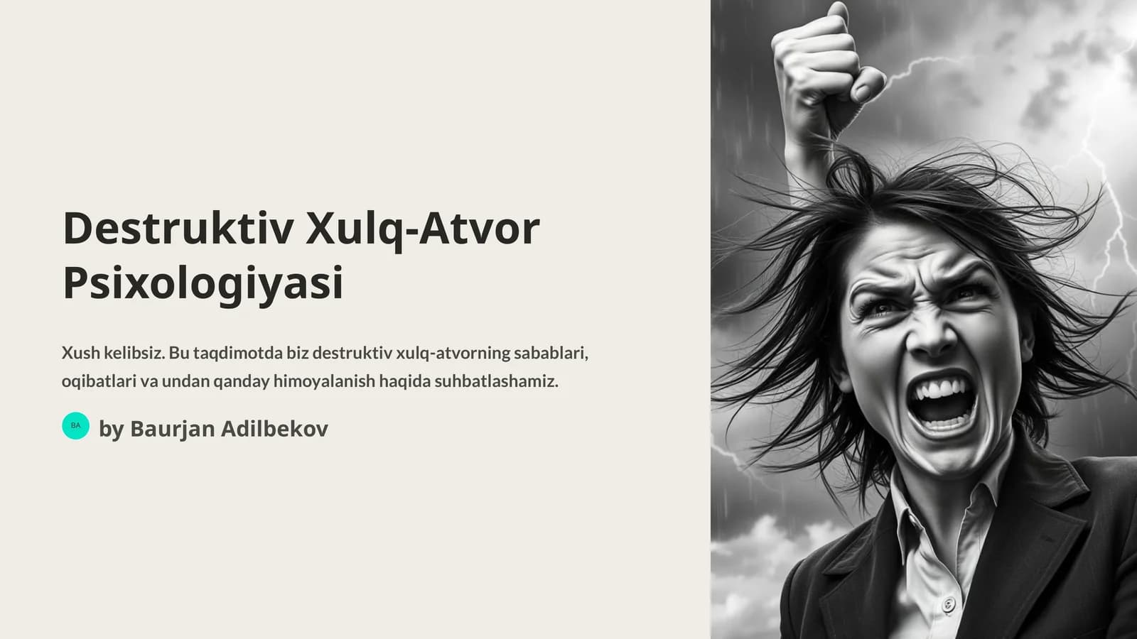 Destruktiv Xulq-Atvor Psixologiyasi