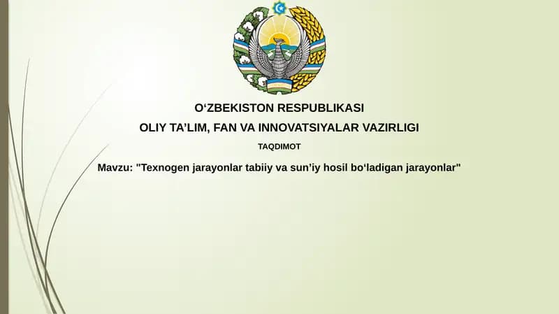 Texnogen jarayonlar