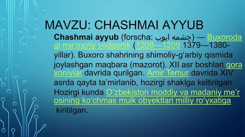 chashmai ayyub