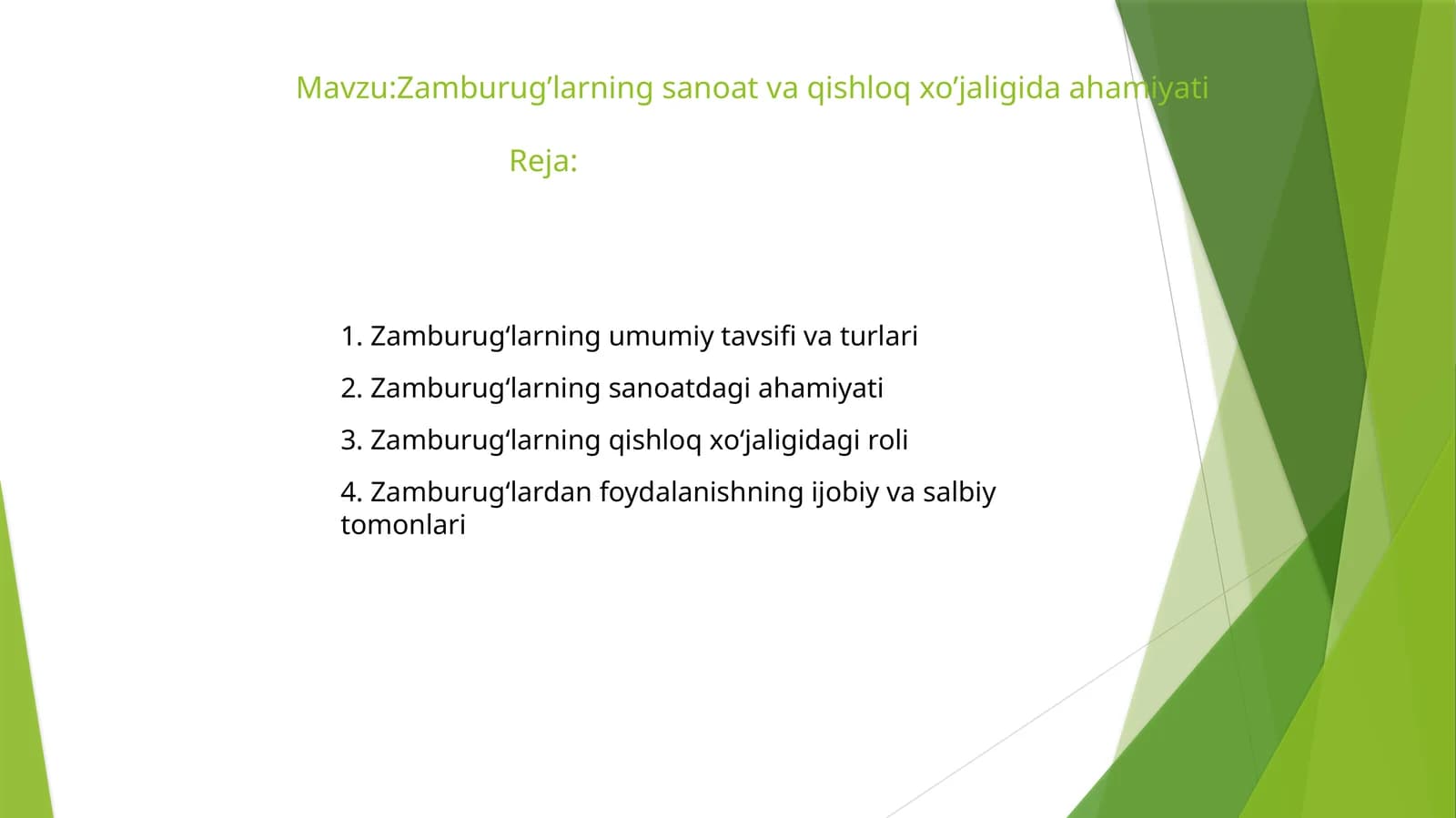Zamburug’larning sanoat va qishloq xo’jaligida ahamiyati