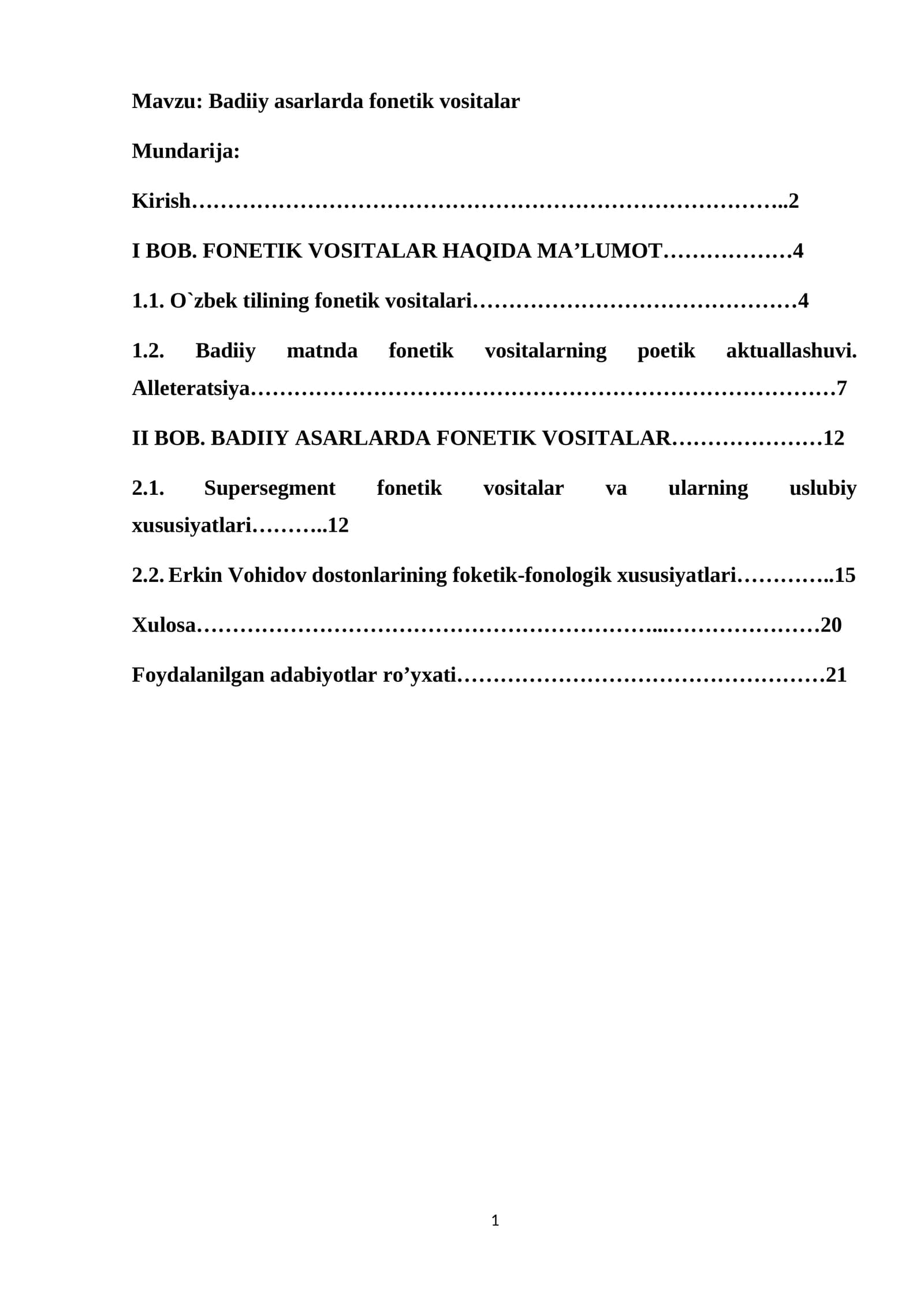 Badiiy asarlarda fonetik vositalar