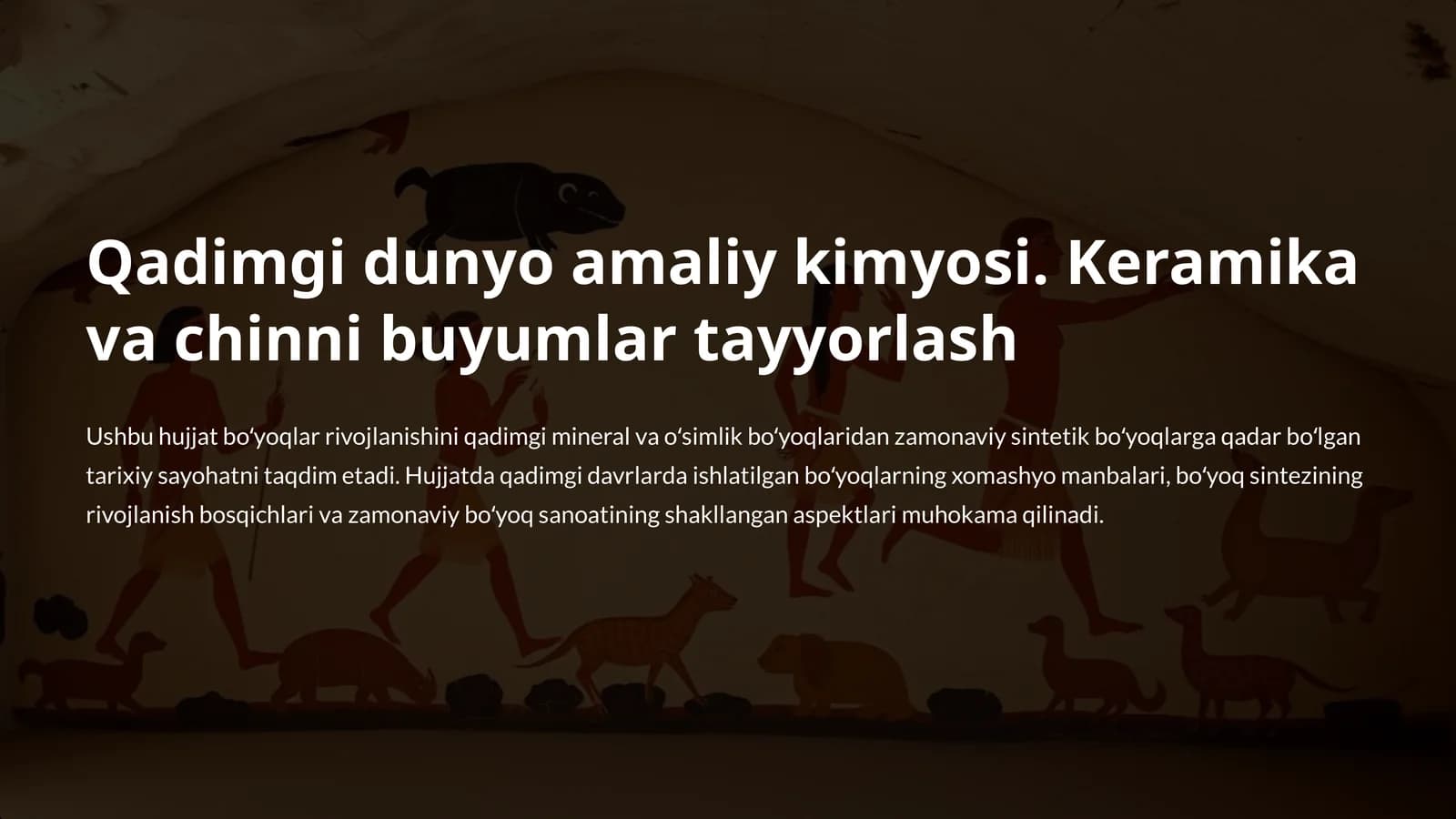 Qadimgi mineral va oʻsimlik boʻyoqlari