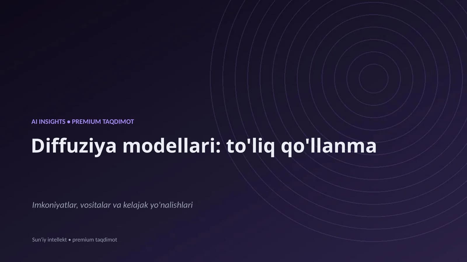 AI INSIGHTS • PREMIUM TAQDIMOT